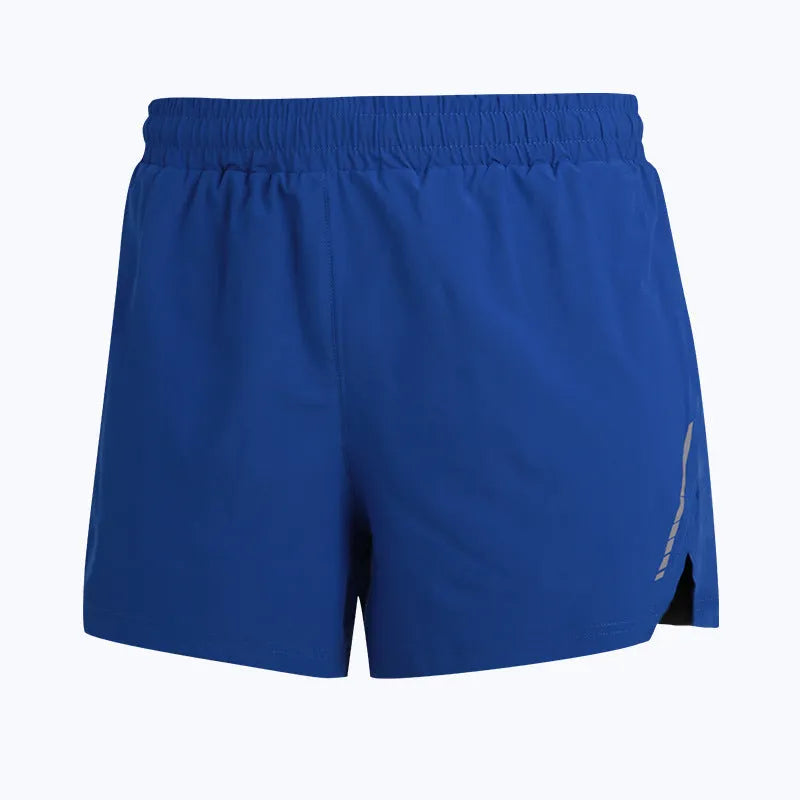Men's quick-dry marathon running shorts in polyester fabric with straight leg style