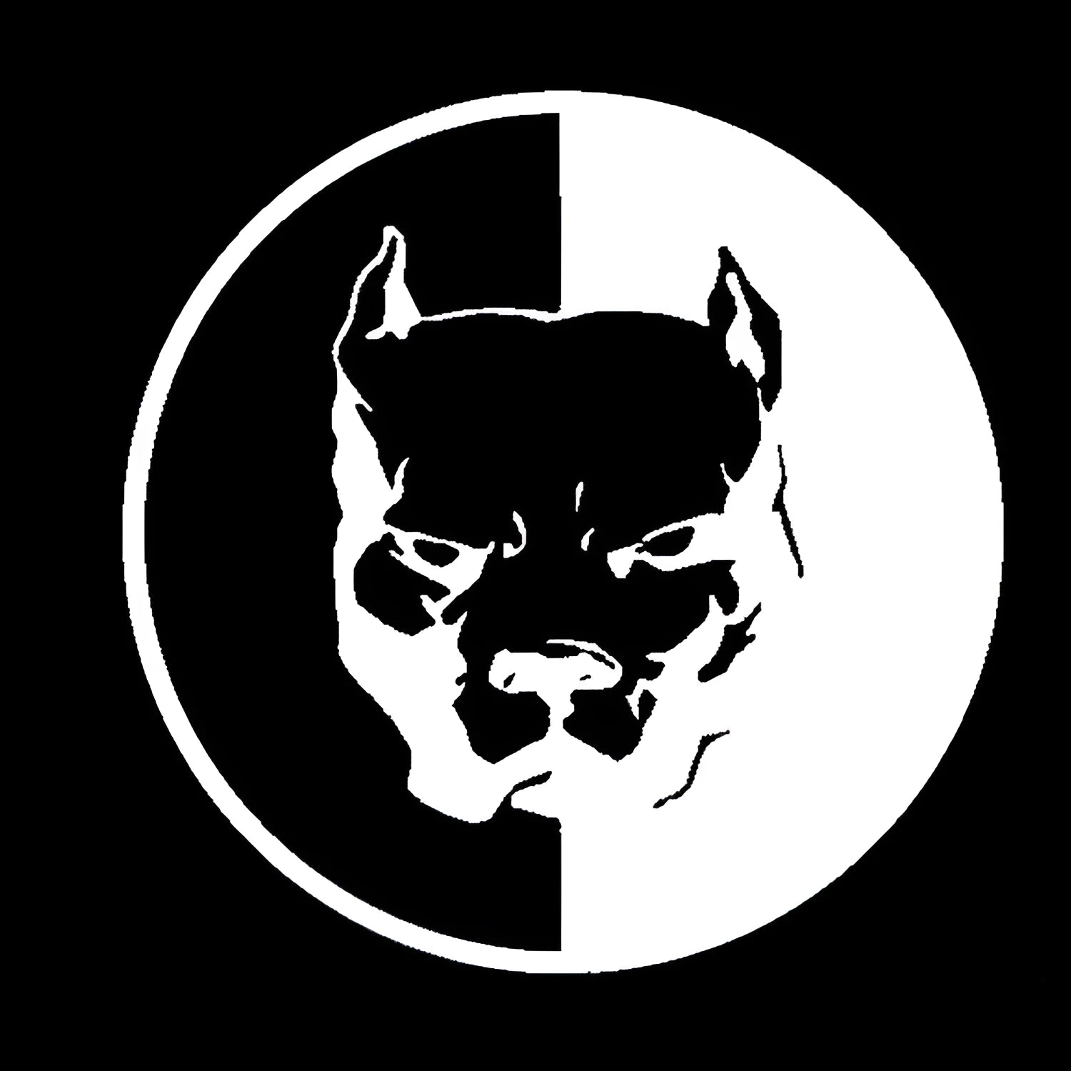 Reflective bulldog superhero car sticker measuring 12x12cm in black, white, or red colours