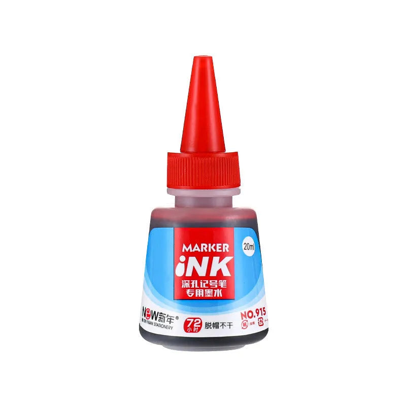 Oil marker pen for woodworking with quick-dry waterproof ink in black, red, blue, and green colours.