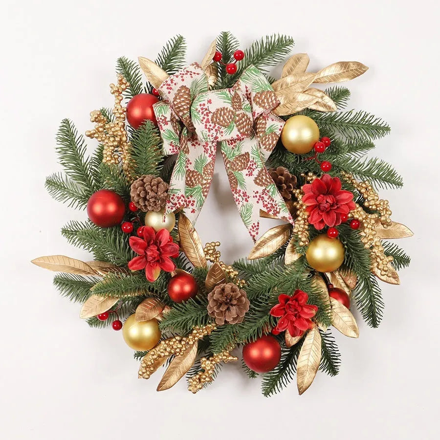 Artificial plastic Christmas garland in American country style available in four decorative variations
