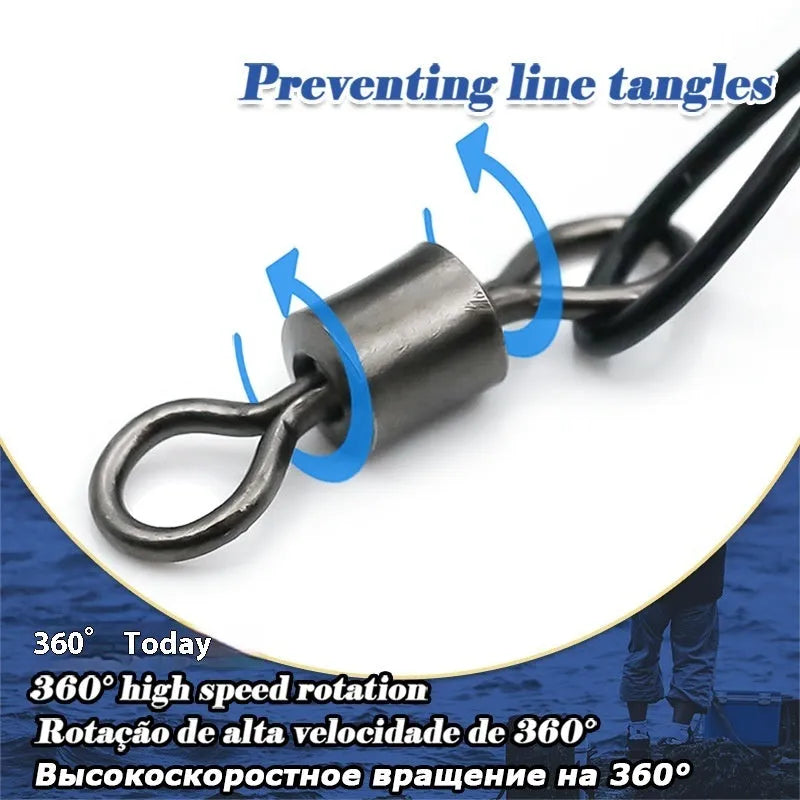 54cm steel wire fishing accessories with double buckle pin in green, black or red colours