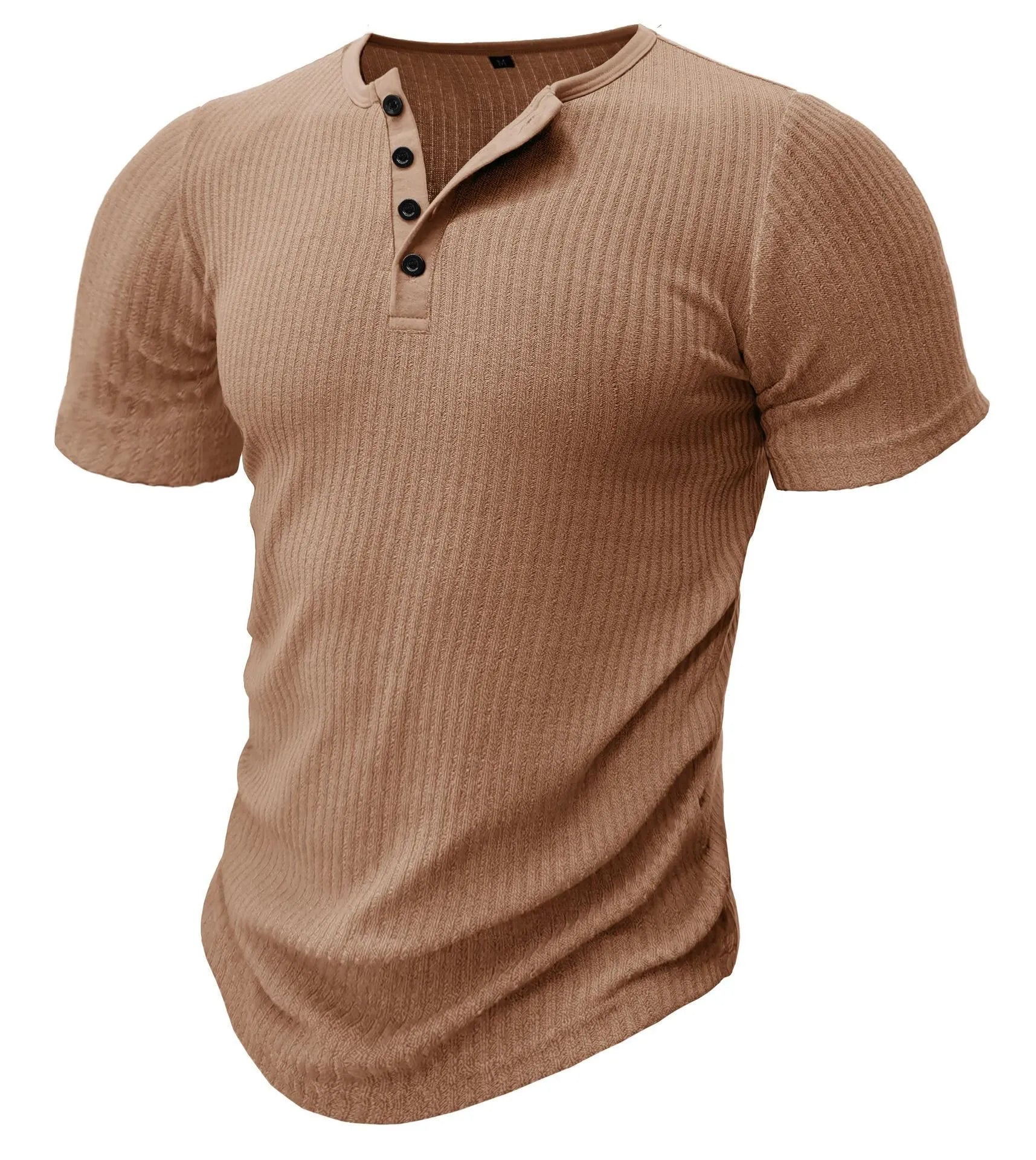 Men's sports slim-fitting muscle t-shirt in polyester with athletic styling and solid colours