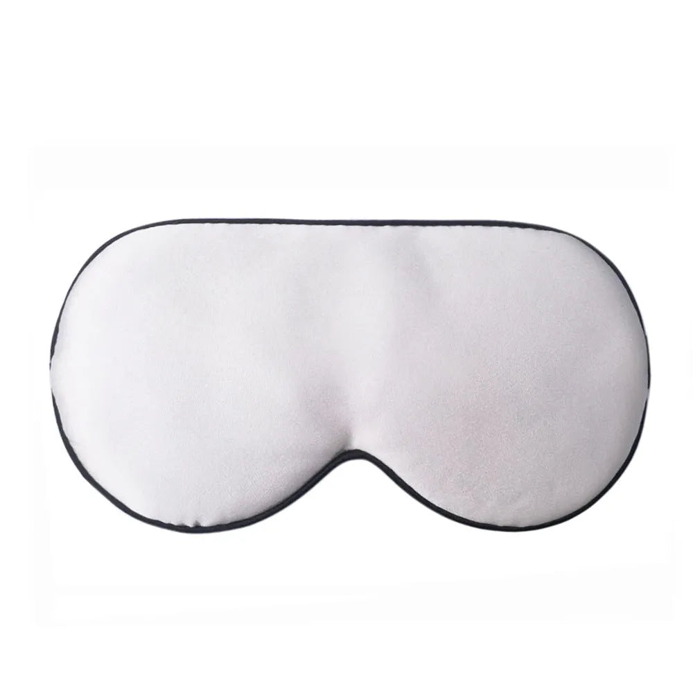 Double-sided mulberry silk sleep eye mask in multiple colours with adjustable elastic straps.