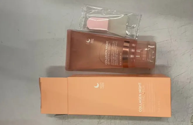 75ml collagen night face mask bottle with application brush for firming and hydration