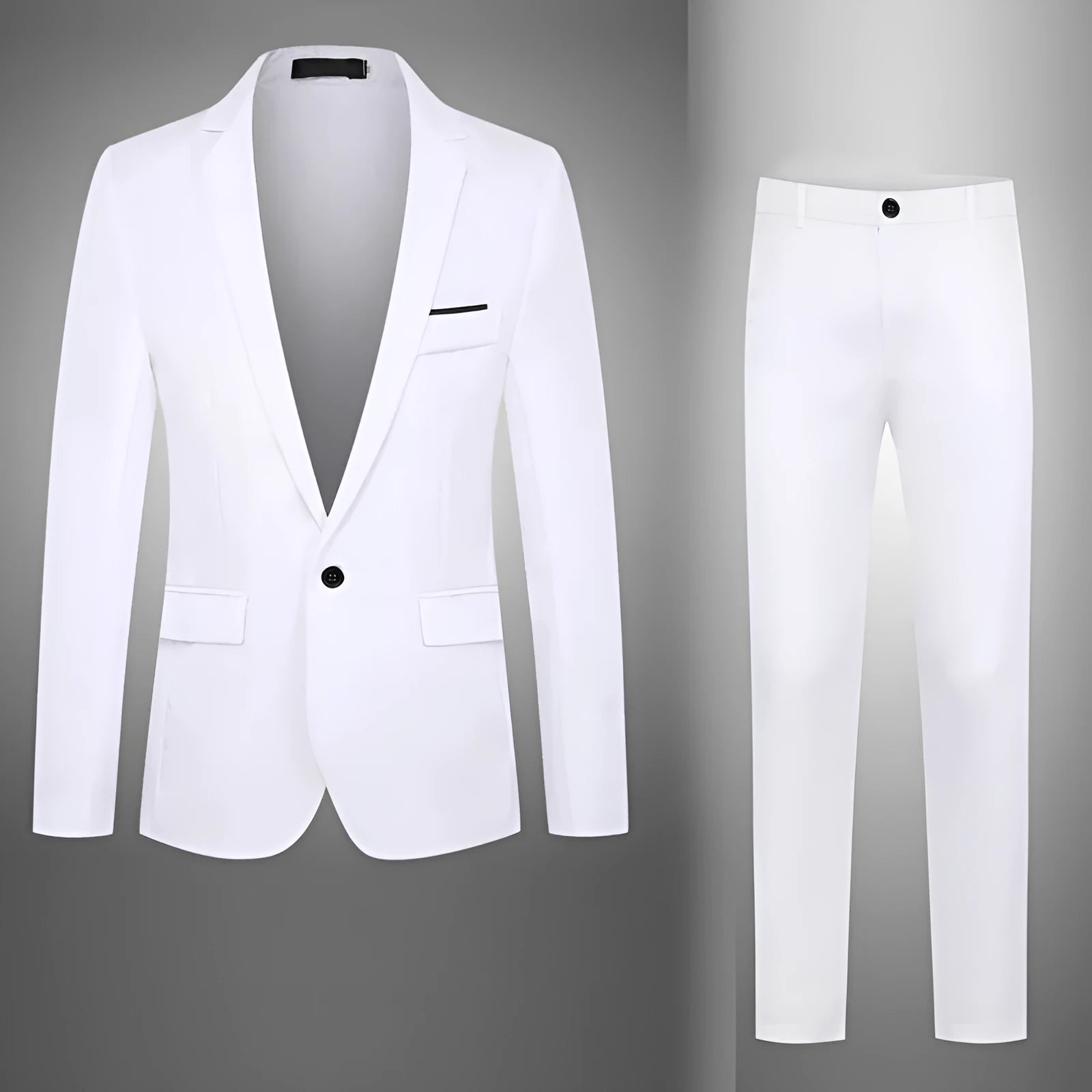 Men's loose fit wedding suit jacket in acetate fibre available in eight colours with Asian sizing
