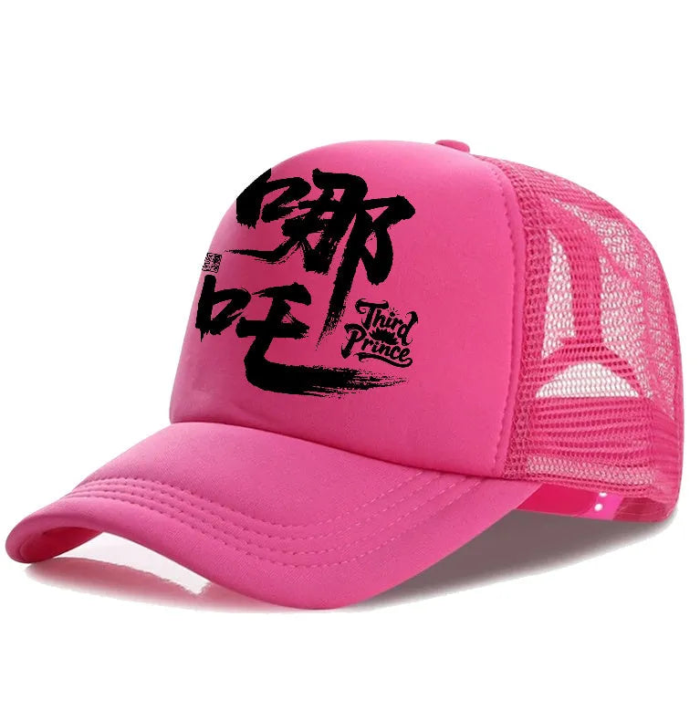 Men's polyester baseball cap in six colour options with adjustable back