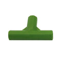 Two white plastic garden connectors, a three-way and a four-way joint, for 11mm plant support poles.