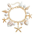 Women's alloy waist chain and bracelet set with star charms for beach and festival wear