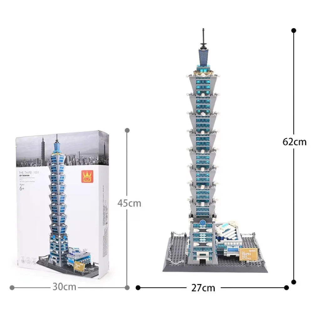 Wange small particle building blocks set with over 800 pieces for world landmark model construction
