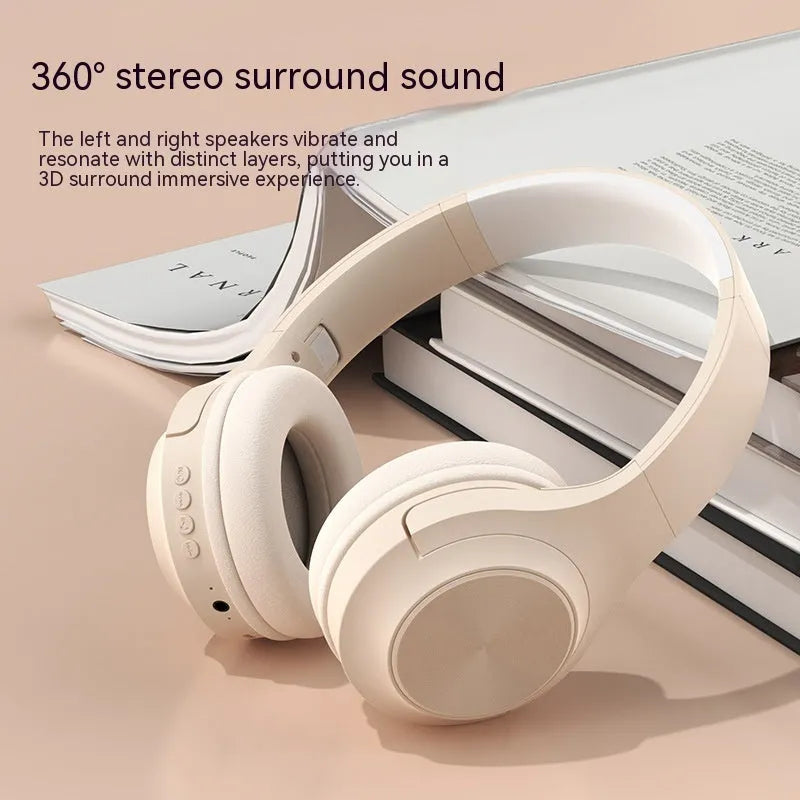 Personalised wireless Bluetooth headset with creative design in chalk black, ivory white and youth green colour options