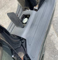 3D rubber motorcycle front foot pad in black grey or bronze gold with optional tank port opening