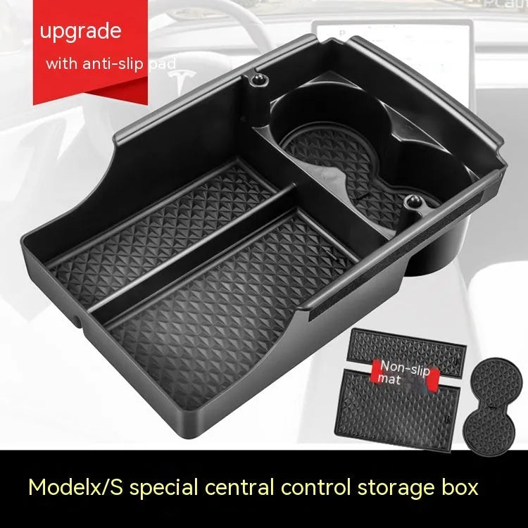 Tesla centre console retrofit plastic storage organiser tray for Model 3 Model X Model S