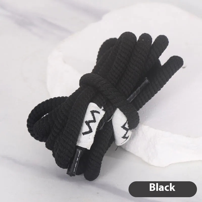 Oval shoelace adapter rope showing 1.0cm width and multiple colour options including black, pink, and lake blue