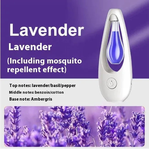 Ultrasonic dual-function aroma diffuser and mosquito repellent device with essential oil bottle.