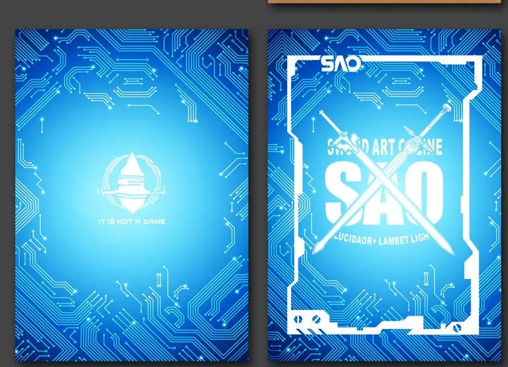 Sword Art Online hardcover notebook with paper cover featuring anime characters and logos, 207x144x15mm