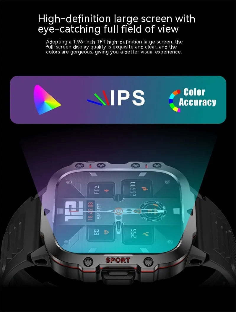 QX11 Smart Bluetooth Watch with TFT screen and zinc alloy case on a wrist.