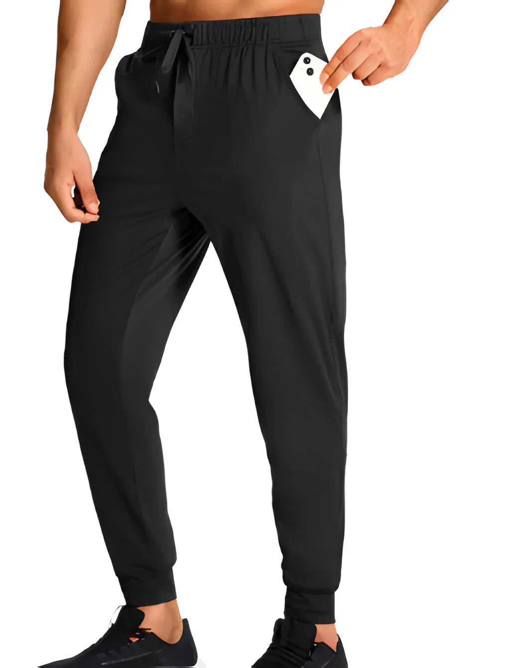 Men's loose casual trousers in solid colour available in multiple sizes