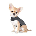 Heather grey dog anxiety jacket vest for medium dogs 12-18kg, made from brocade cotton ponte-de-roma fabric.