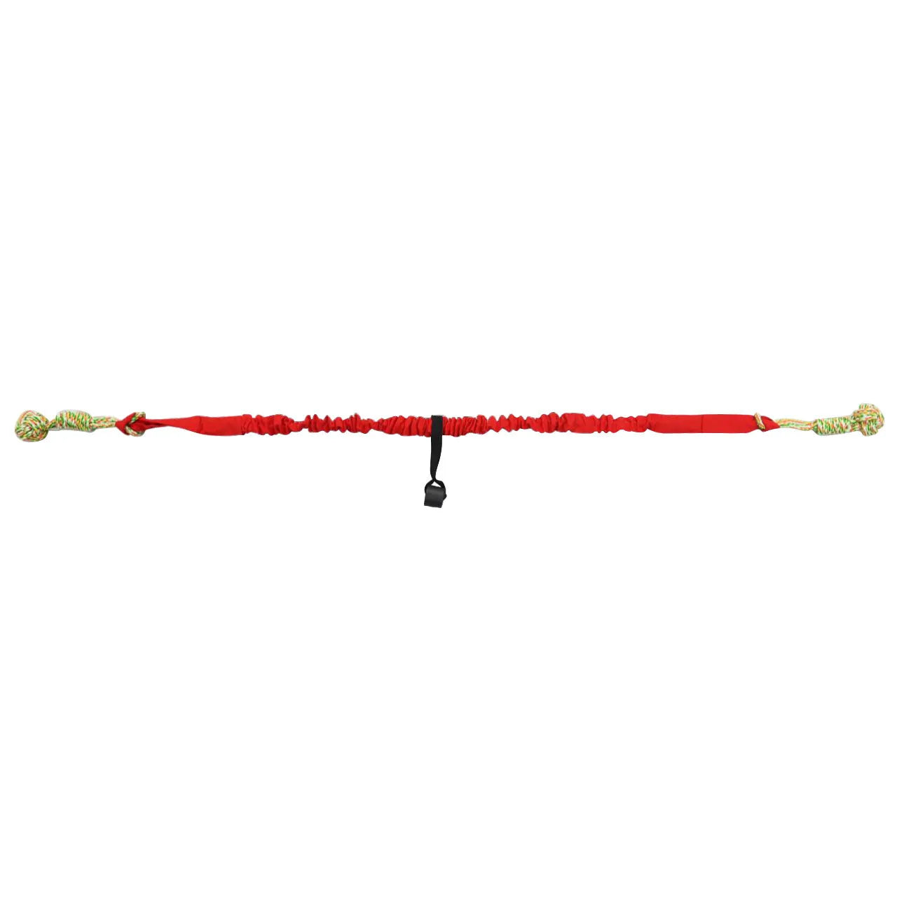 Cotton thread dog tug of war rope toy in black, grey, or red colours for chewing and interactive play