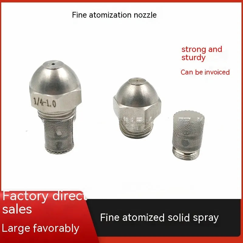 304 stainless steel fine atomization spray nozzle with external thread and filter screen