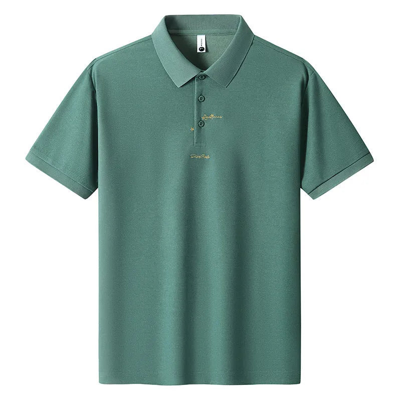 Men's casual loose cotton t-shirt in six colours with short sleeves and letter pattern