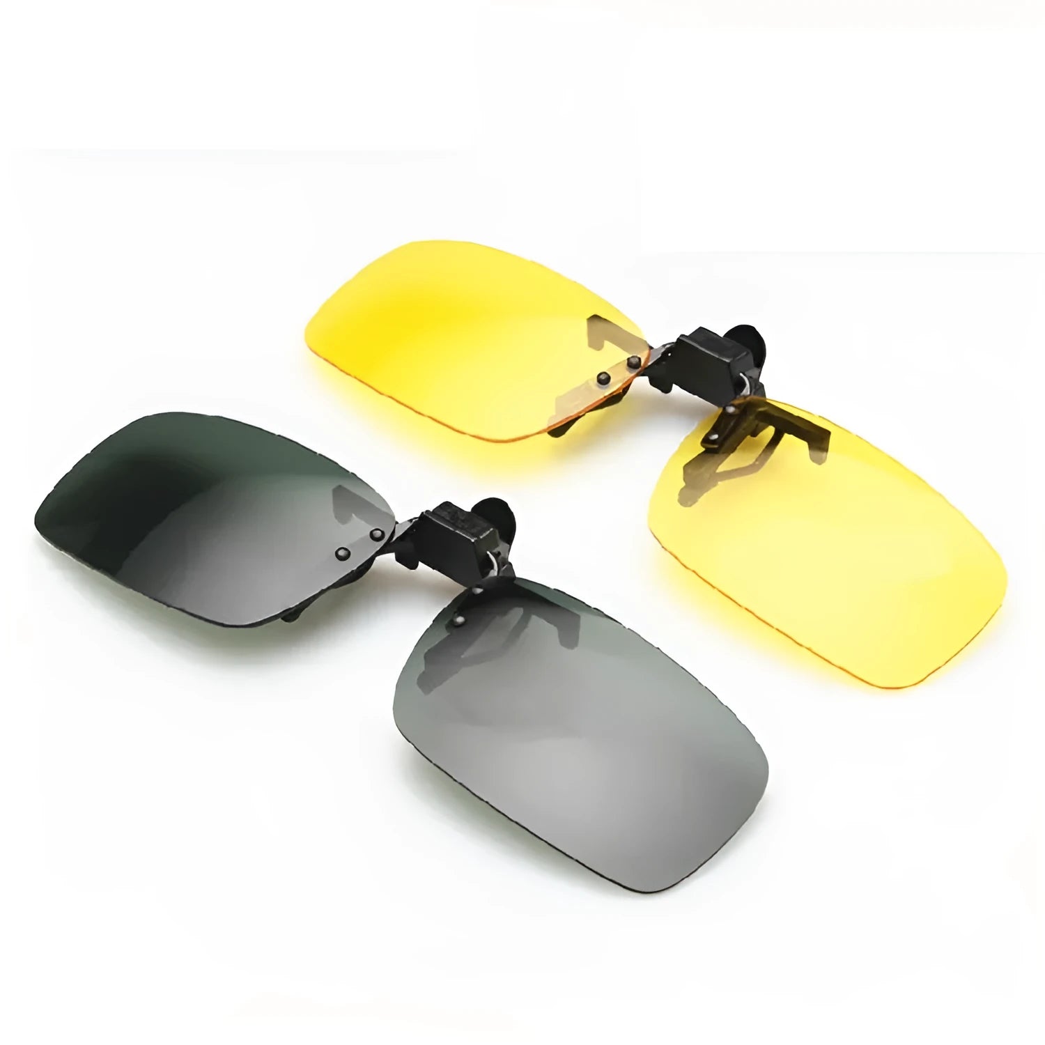 Clip-on myopia sunglasses with night vision lenses for prescription glasses