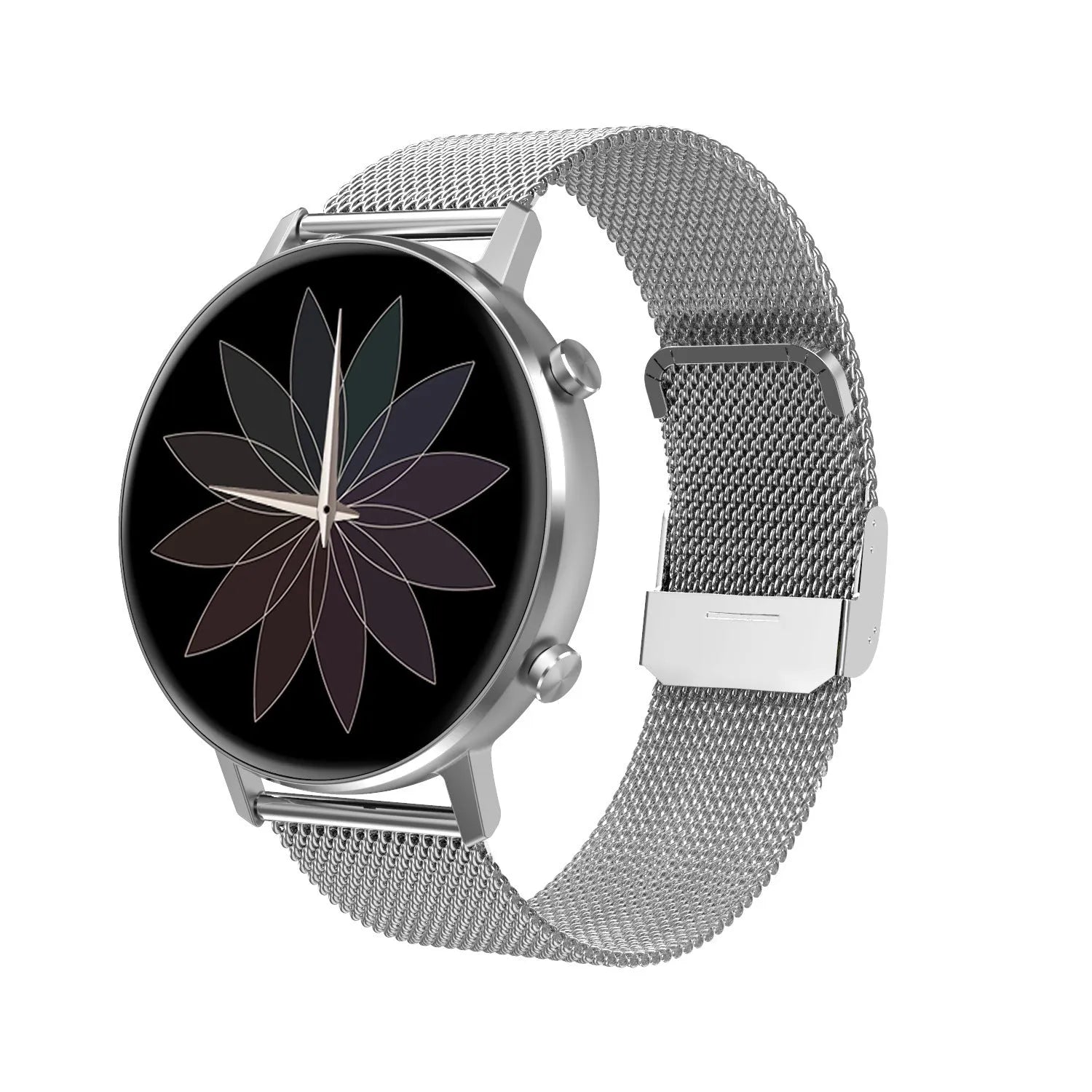 DT96 smart bracelet with stainless steel wristband and 1.3-inch display in three colour options