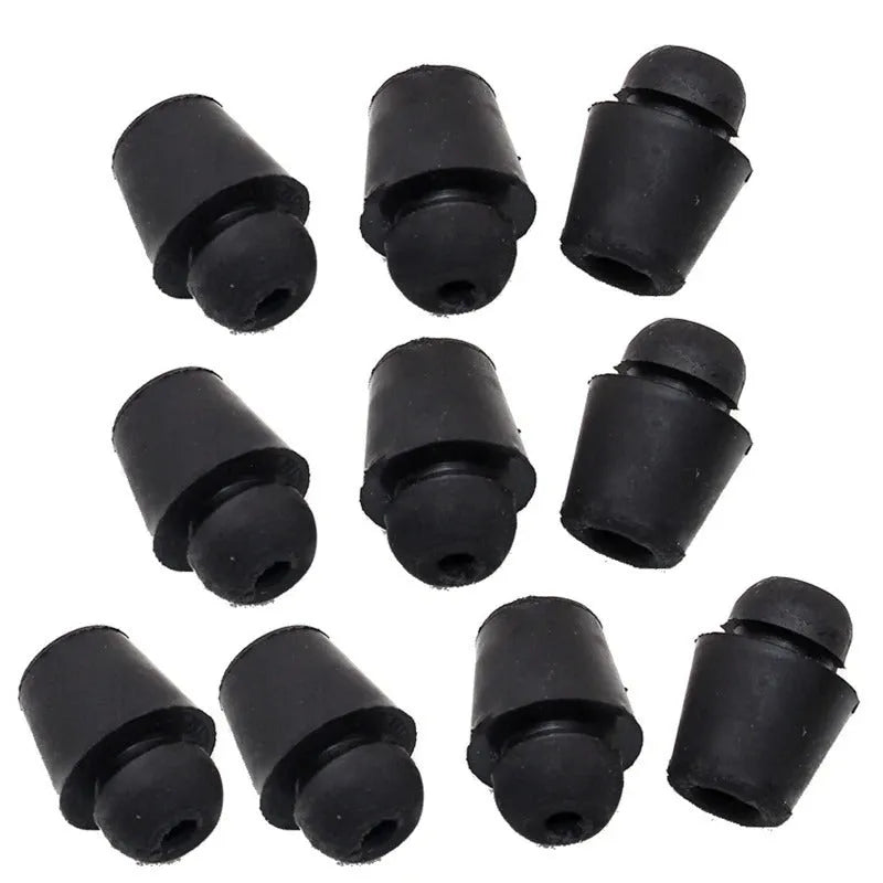 Set of 10 X16 coloured rubber shock absorption clips for automobile trunk and bucket damping.