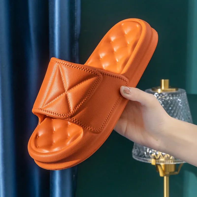 EVA bathroom slippers with thick non-slip soles in five colour options