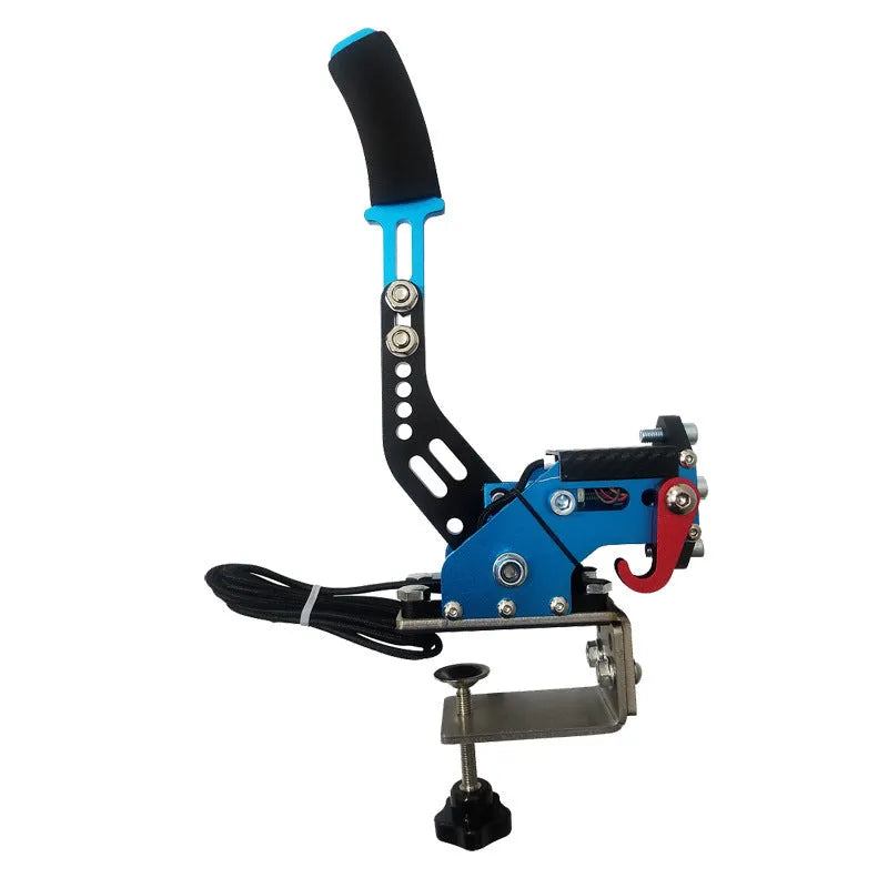 USB racing simulator handbrake with adjustable clamp in choice of five colours