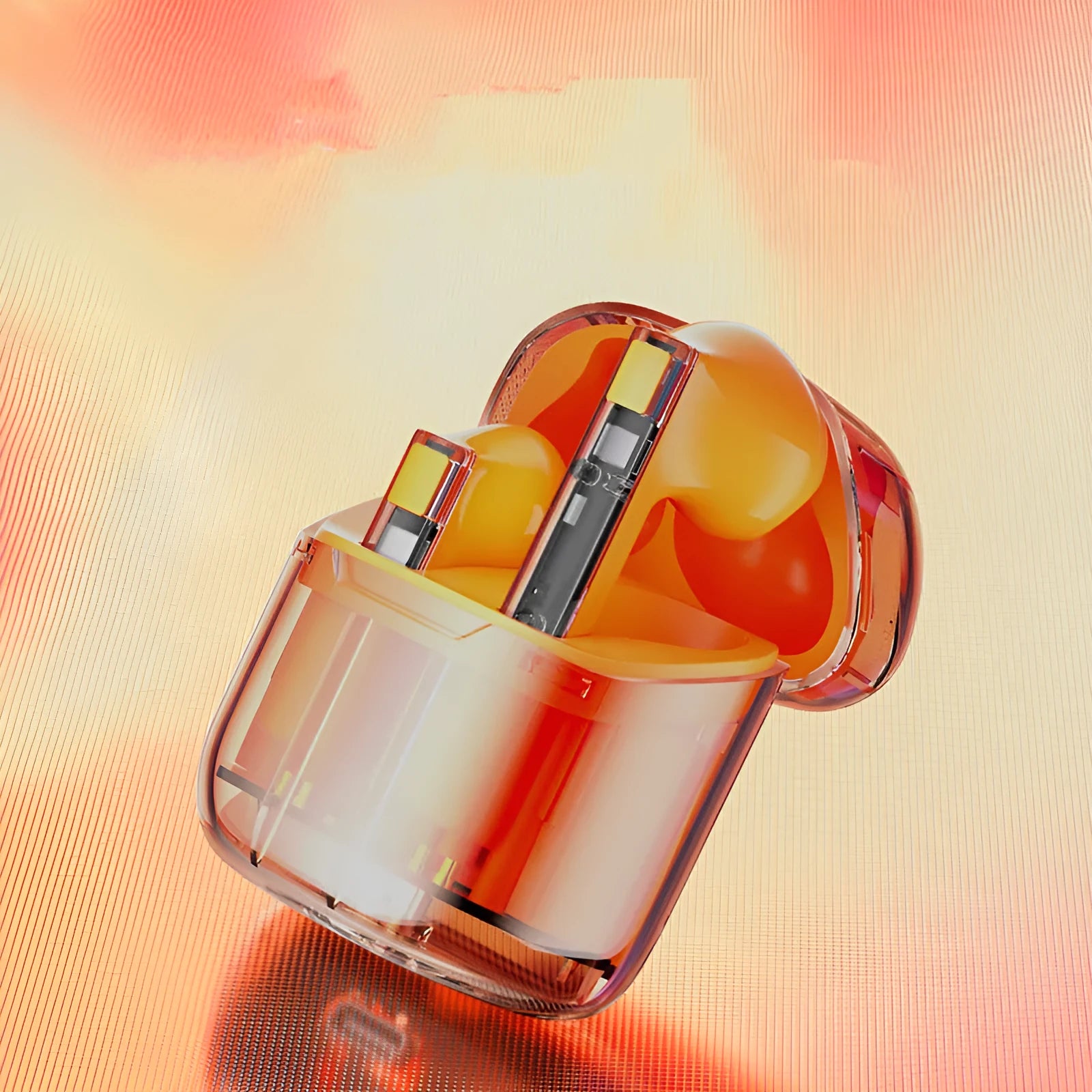 YX06 transparent cabin wireless TWS headphones in black, green, orange, and white colour options