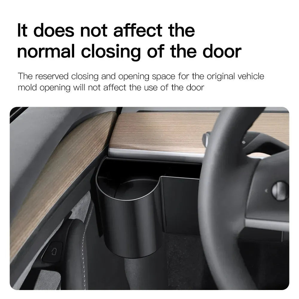 Tesla Model 3 and Y dashboard cup holder with handle, plastic construction