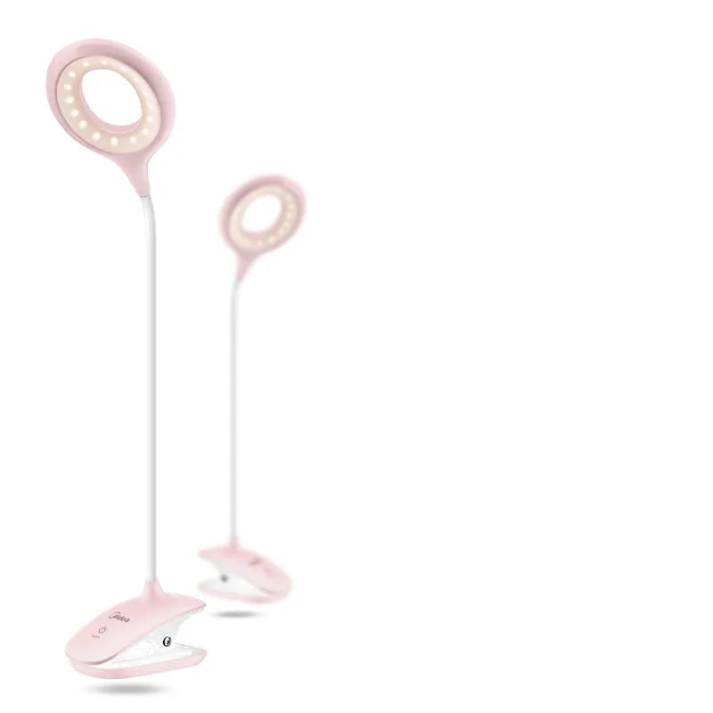 Rechargeable LED table lamp with touch switch in green, pink or white USB charging colour