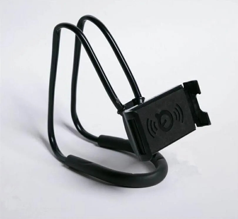 Universal smartphone holder in multiple colours showing 360-degree rotation feature.