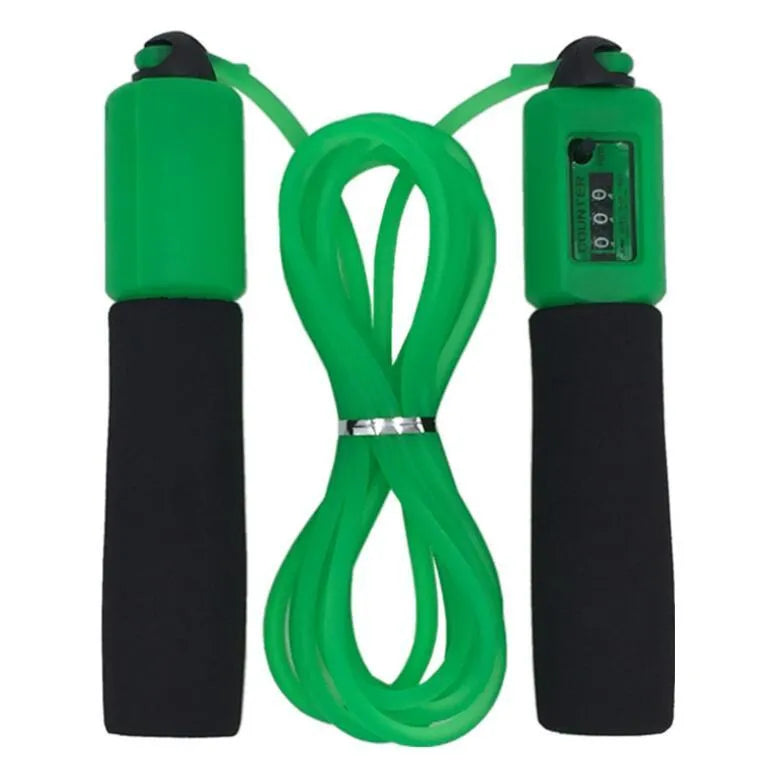 Adjustable 3 metre skipping rope with sponge grip handles in multiple colour options
