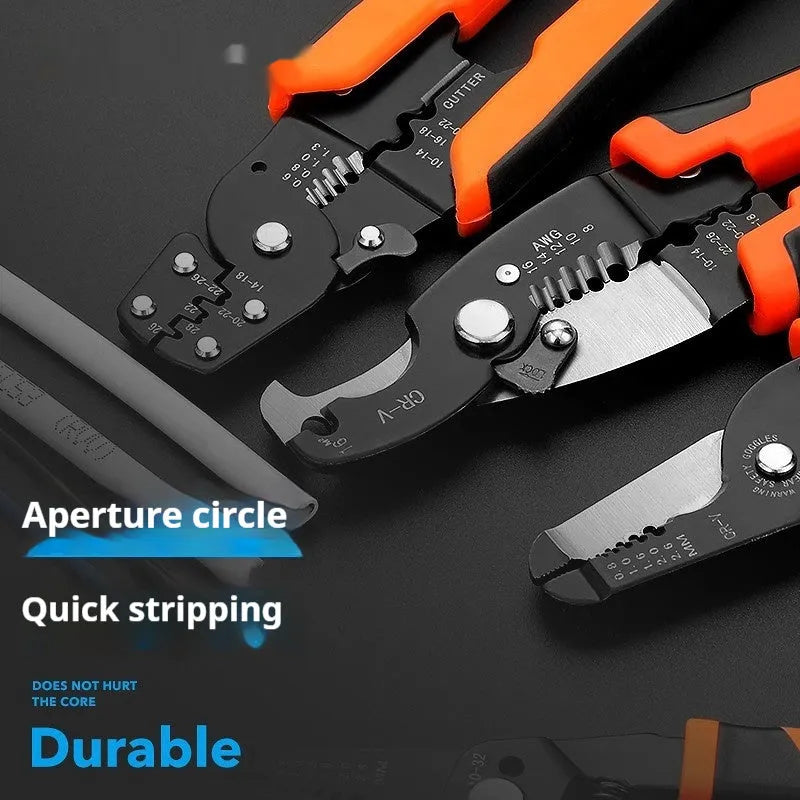 Fully automatic wire stripping pliers tool with box-mounted design