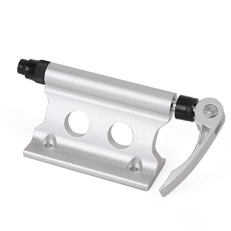 Silver metal bicycle front fork quick release fixing clip for transport and SUV modification
