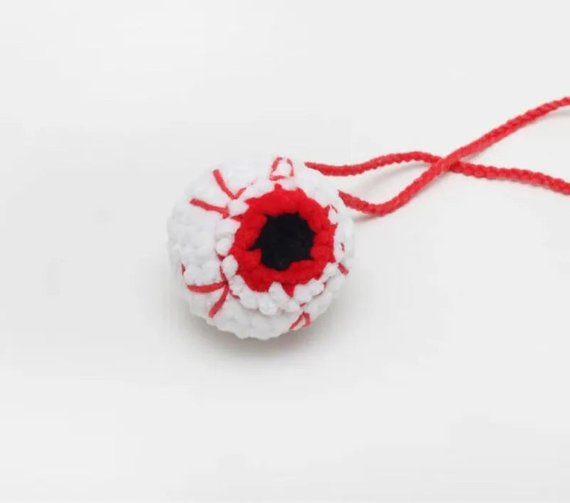 Plush hand-woven car hanging ornament with Halloween cartoon design on polyester fabric