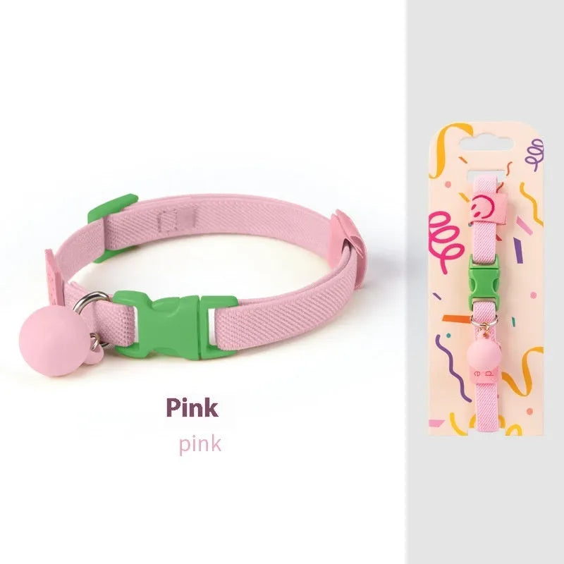 Small dog polyester elastic pet collar in multiple colours with 22-32 cm adjustable length