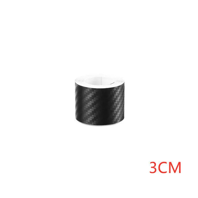 Matte carbon fibre adhesive protection roll for car door sills in various width options