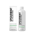 100ml bottle of spearmint oil pulling mouthwash rinse with natural peppermint and clove oils