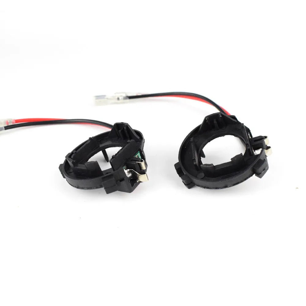 Black H7 LED headlight adapter bracket for Volkswagen Golf Jetta halogen to LED conversion