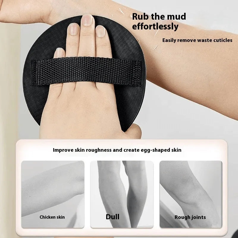 Round cake design bath gadget with finger style grip in rubber material