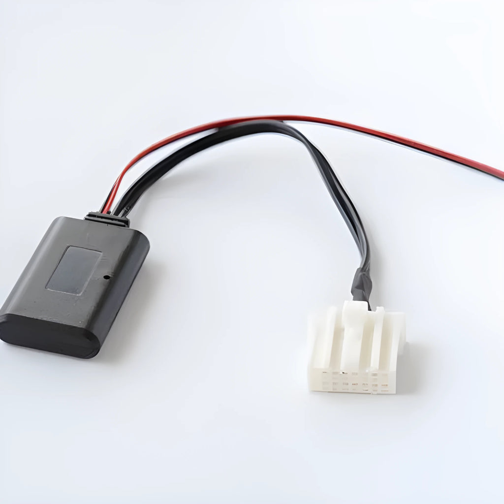 Black Bluetooth audio cable for Mazda vehicles with MEDIA button compatibility