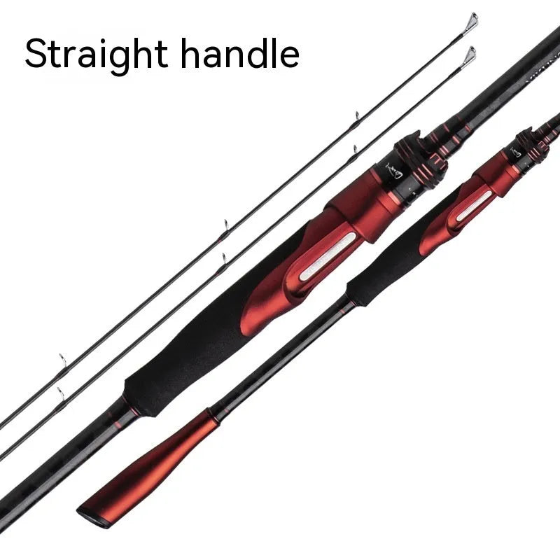 Carbon straight handle and pikestaff style ultralight fishing rod in 210cm and 240cm lengths for lure fishing