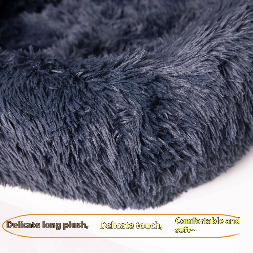 Beige and dark grey thick cloth pet mats for car seats, shown in two different sizes.
