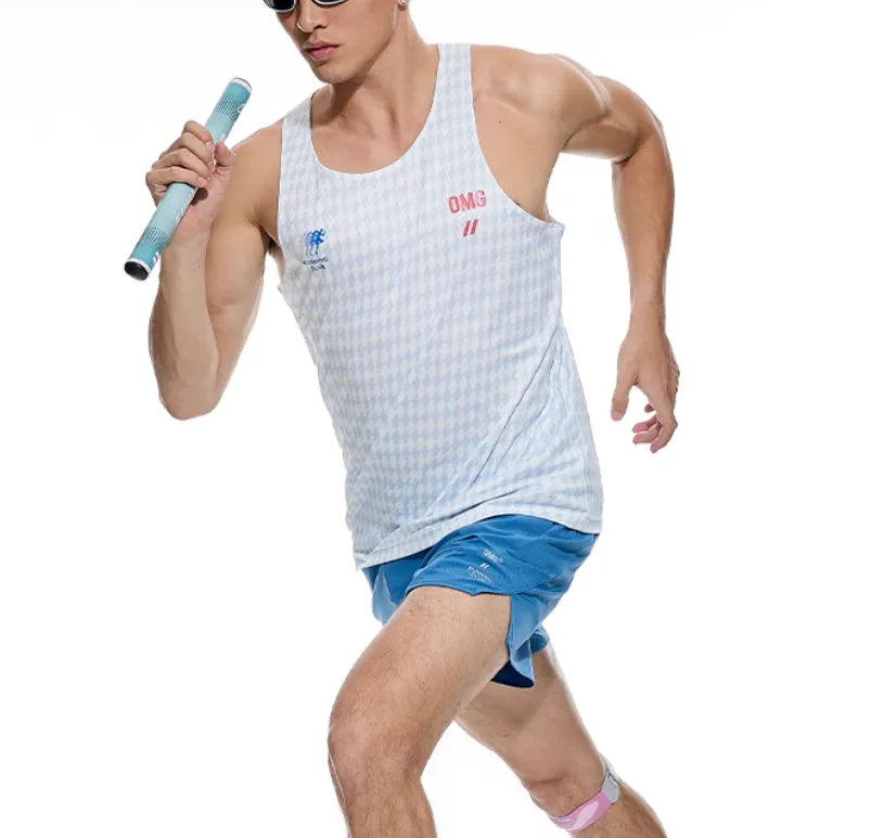 Men's black four-point stretch running shorts with laser punch stitching detail