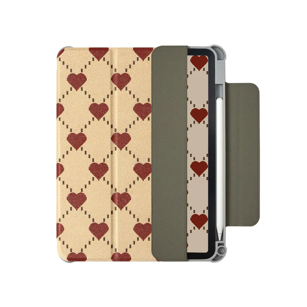 Magnetic double-sided clip case for iPad Air 5 and Air 4 in polyurethane flat plate shell.