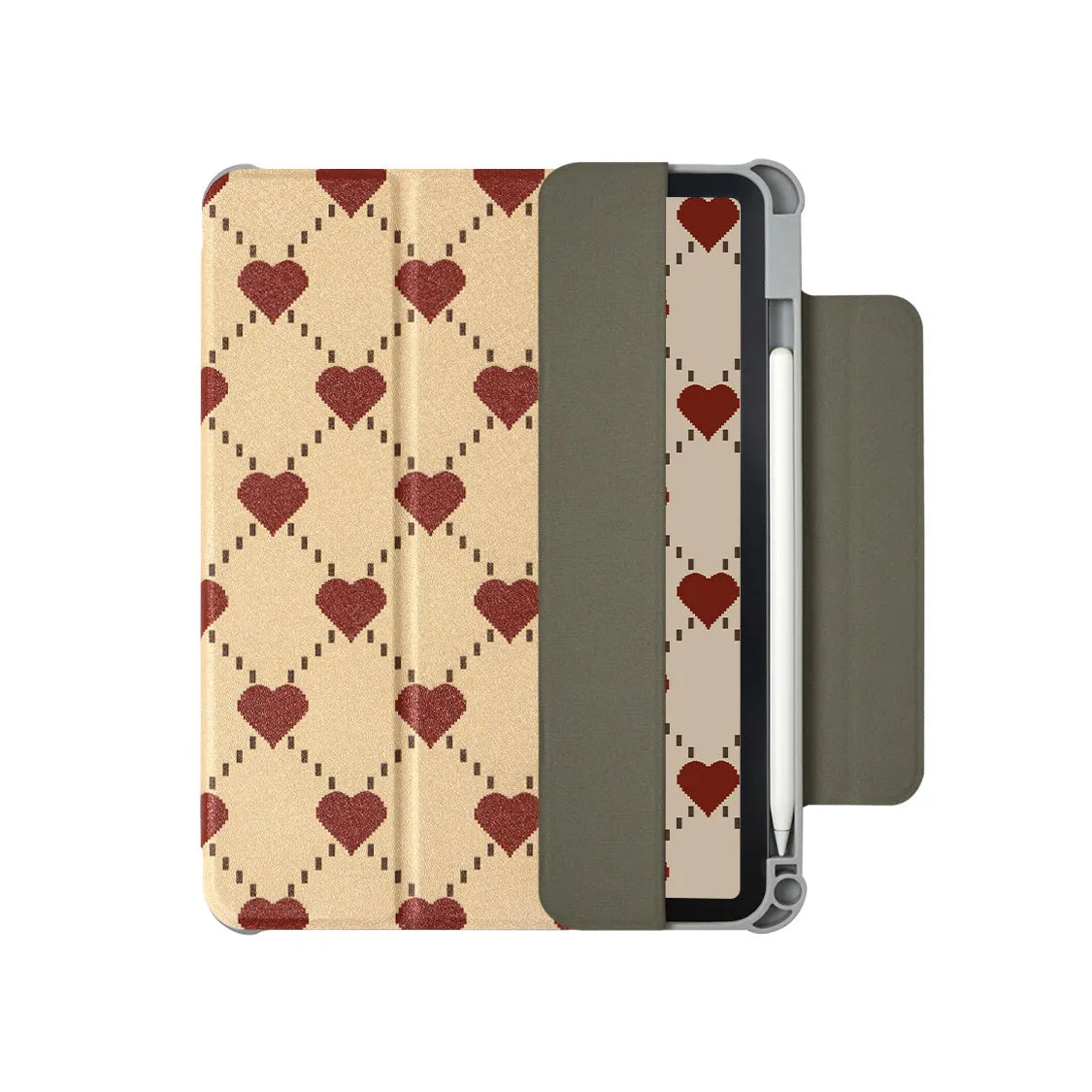 Magnetic double-sided clip case for iPad Air 5 and Air 4 in polyurethane flat plate shell.