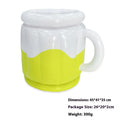Yellow inflatable PVC ice bucket designed for cooling beer steins at outdoor events.